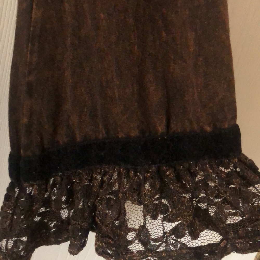 Woman’s rare Y2k boho witchy bell Sleeves Elegant Brown Women's Top - Picture 3 of 10